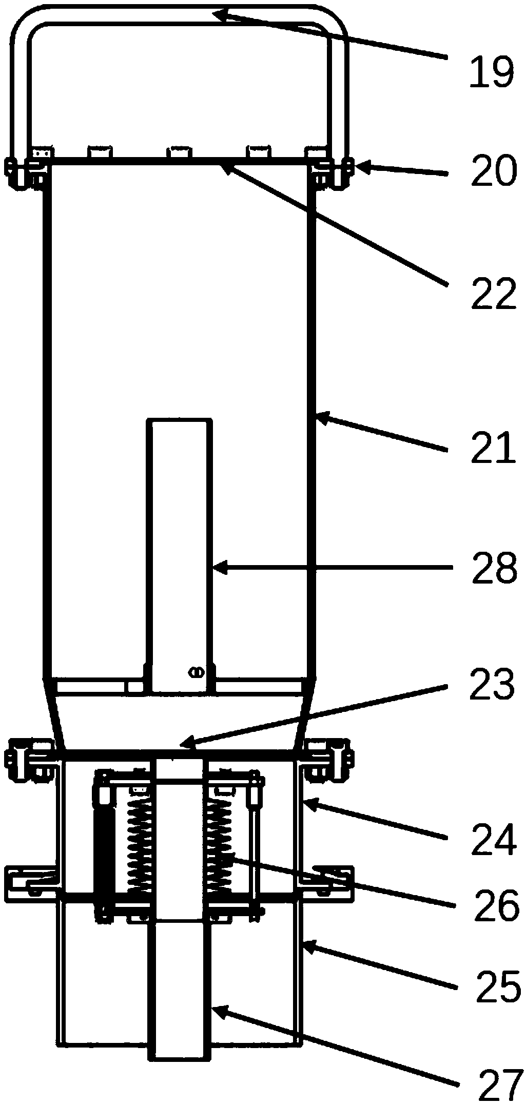 Atomic layer deposition device for coating large-scale micro-nano particles