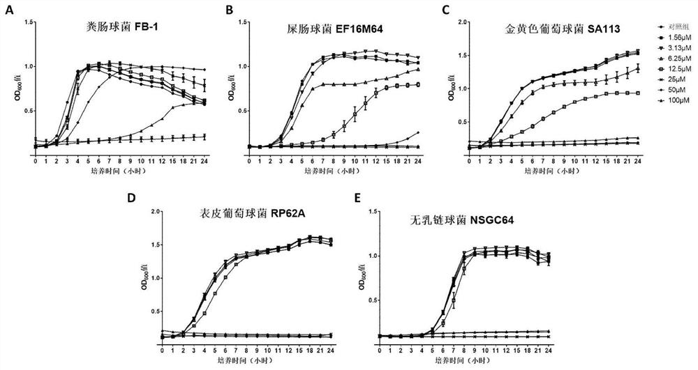 Application of compound FDEFA1 in preparation of gram-positive coccus inhibitor
