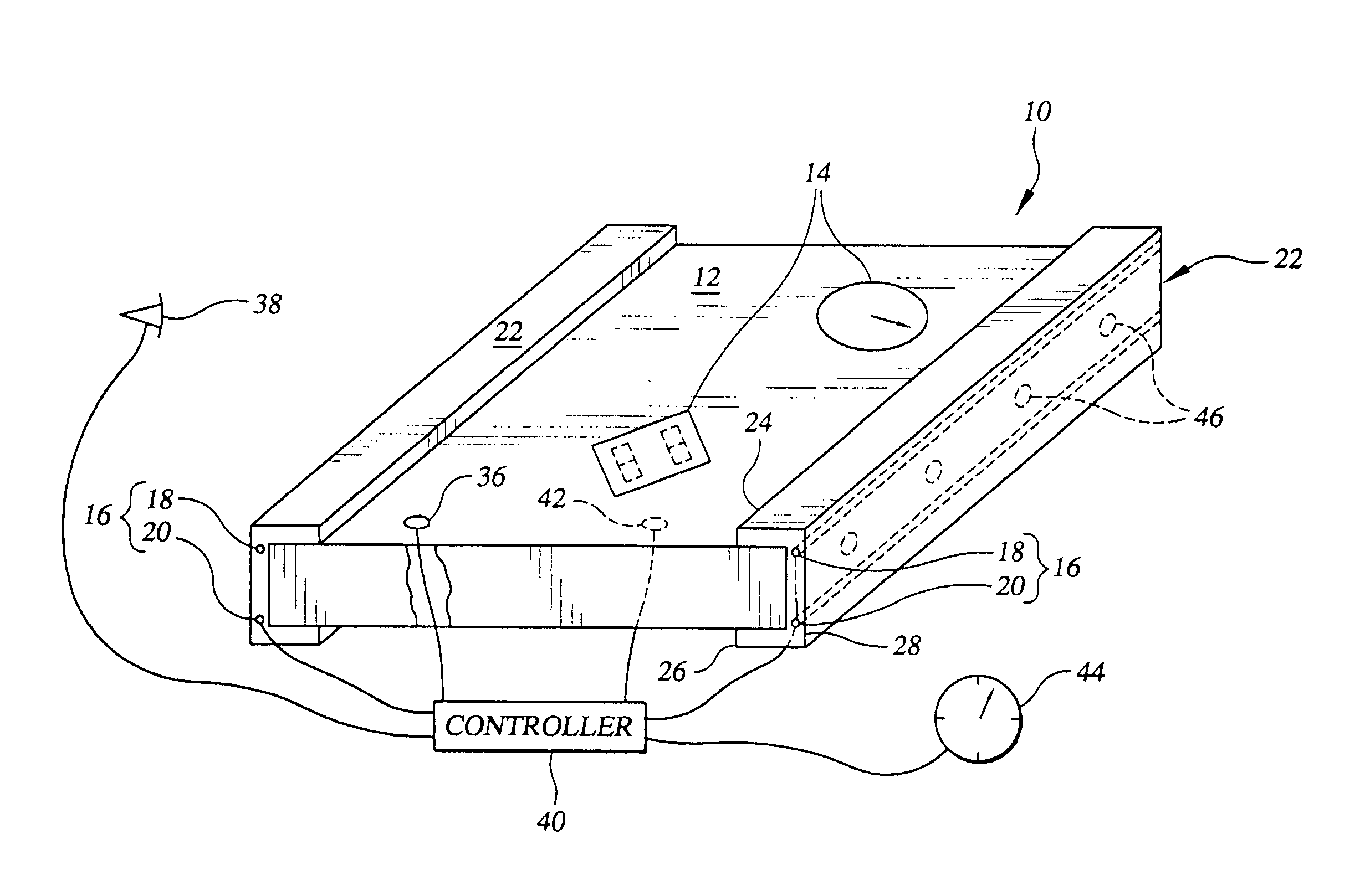Method and apparatus for illuminating a flat panel display with a variably-adjustable backlight