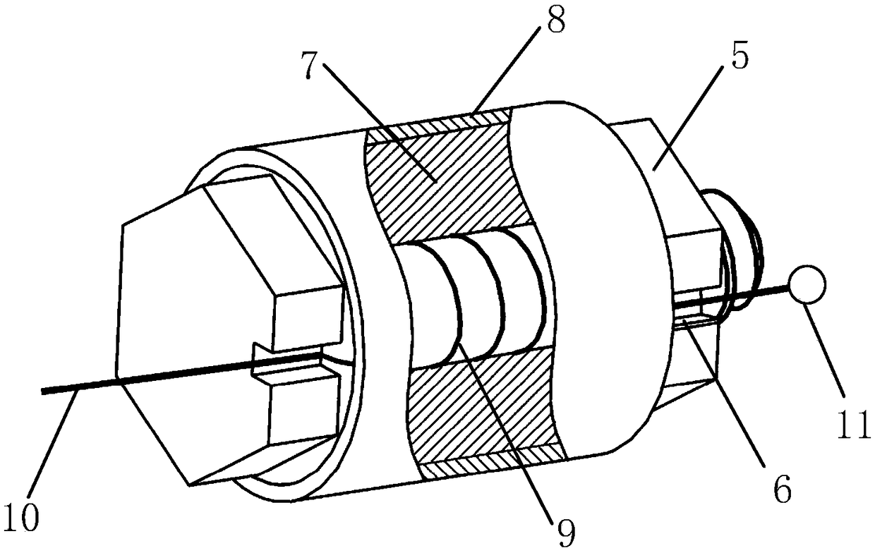 Traction flexible tool negative pole and internal channel electrolytic mechanical finishing method