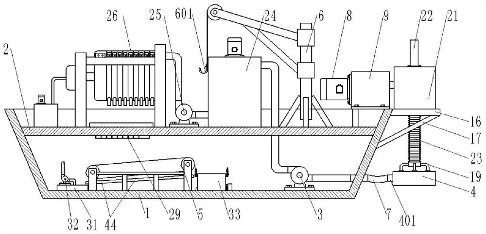 A kind of salvage and processing ship for controlling cyanobacteria