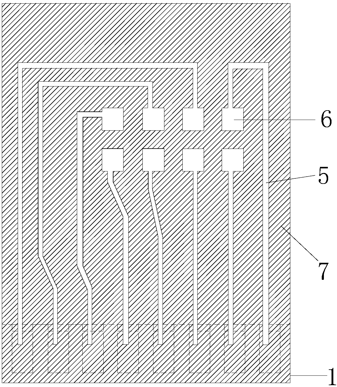 Lead-free electroplating method based on reserved larger finger connection position