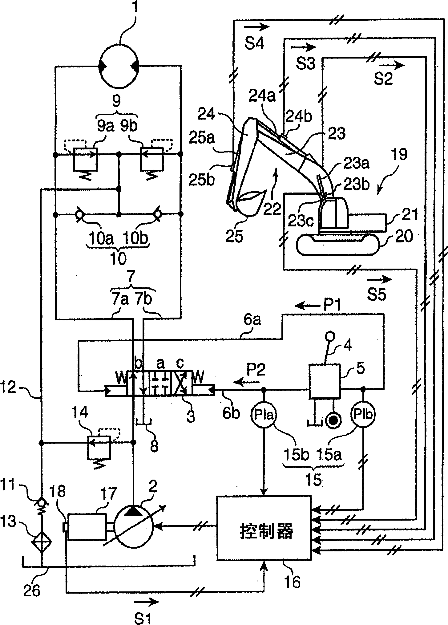 Control device for working machine