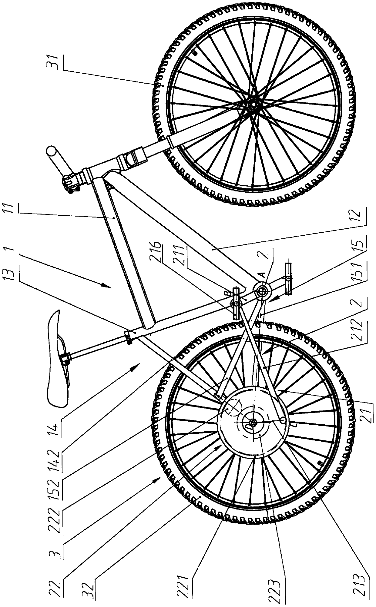 Bicycle without chain