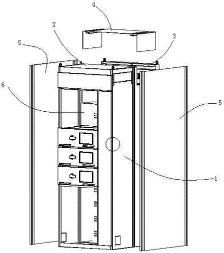 A complete set of electrical switchgear cabinet