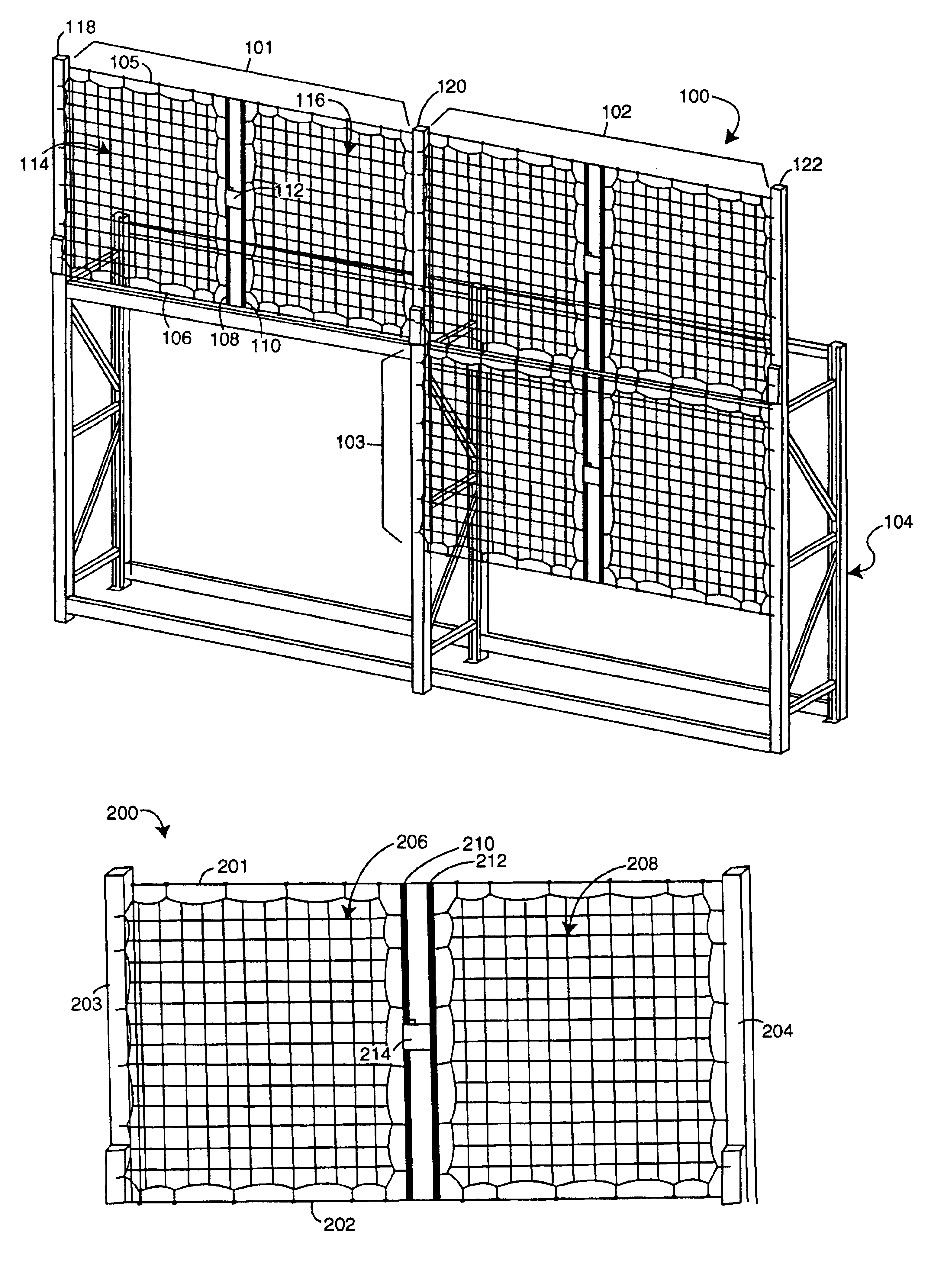 Warehouse pallet-rack safety netting system
