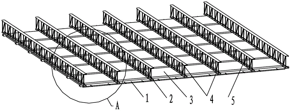 A spliced ​​space truss partition floor