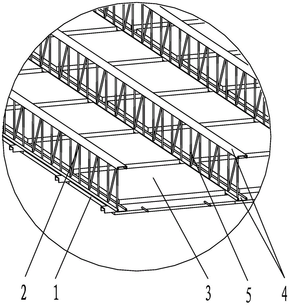 A spliced ​​space truss partition floor