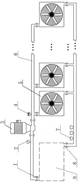 Independent water cooling device of large-scale megawatt-level wind generating set