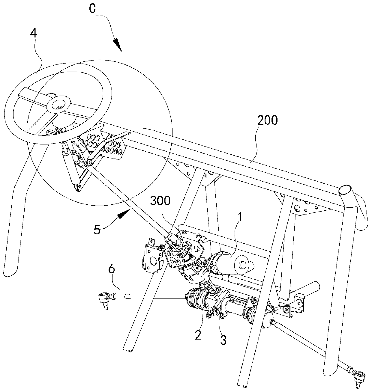 All-terrain vehicle and steering system thereof