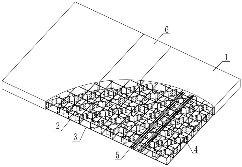 Reinforced concrete plate with three-dimensional grid geocell