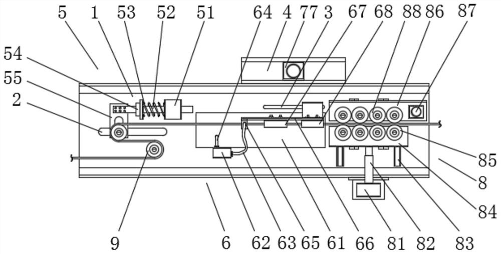 A cable processing wire guide degreasing device