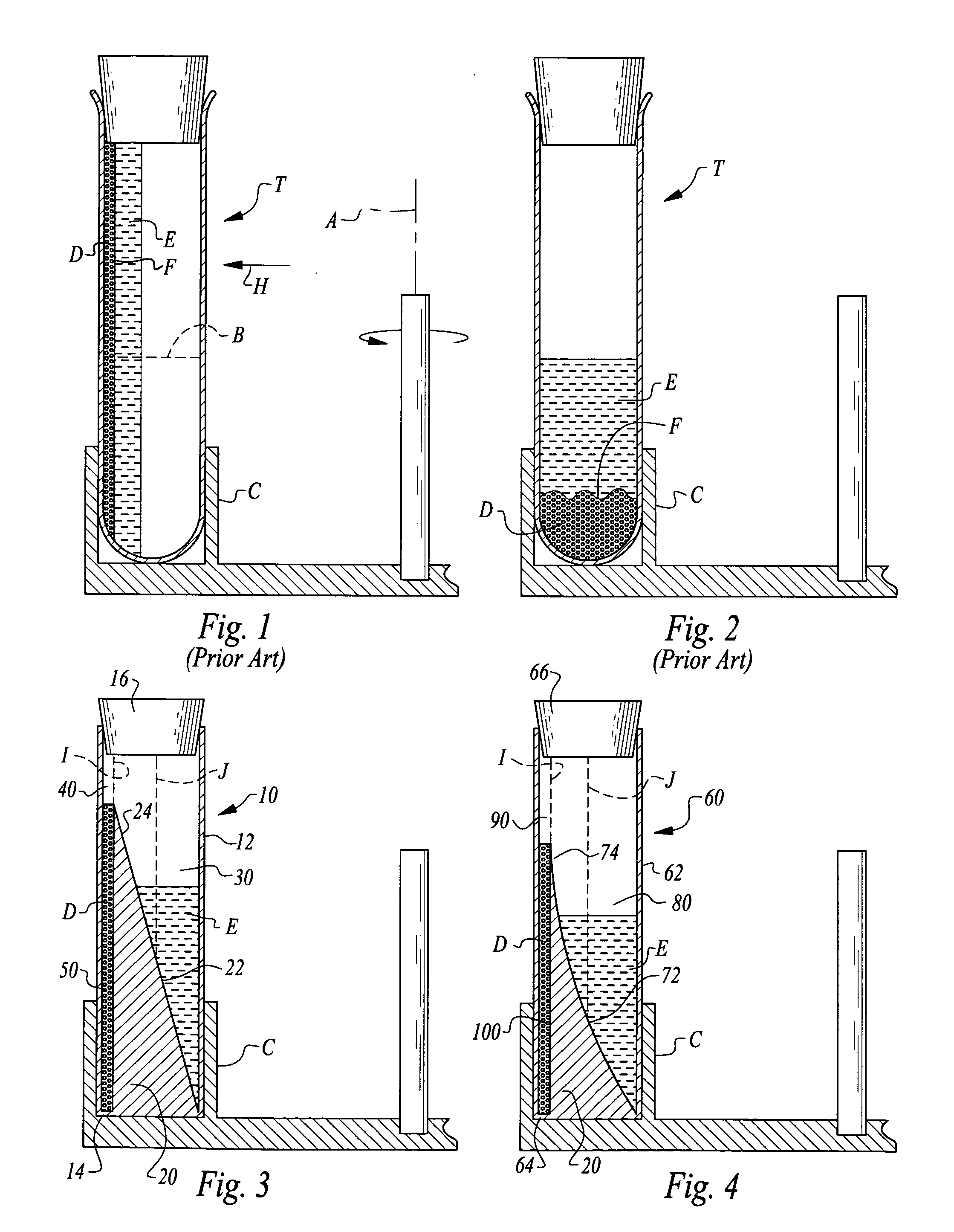 Centrifuge separation method and apparatus using a medium density fluid
