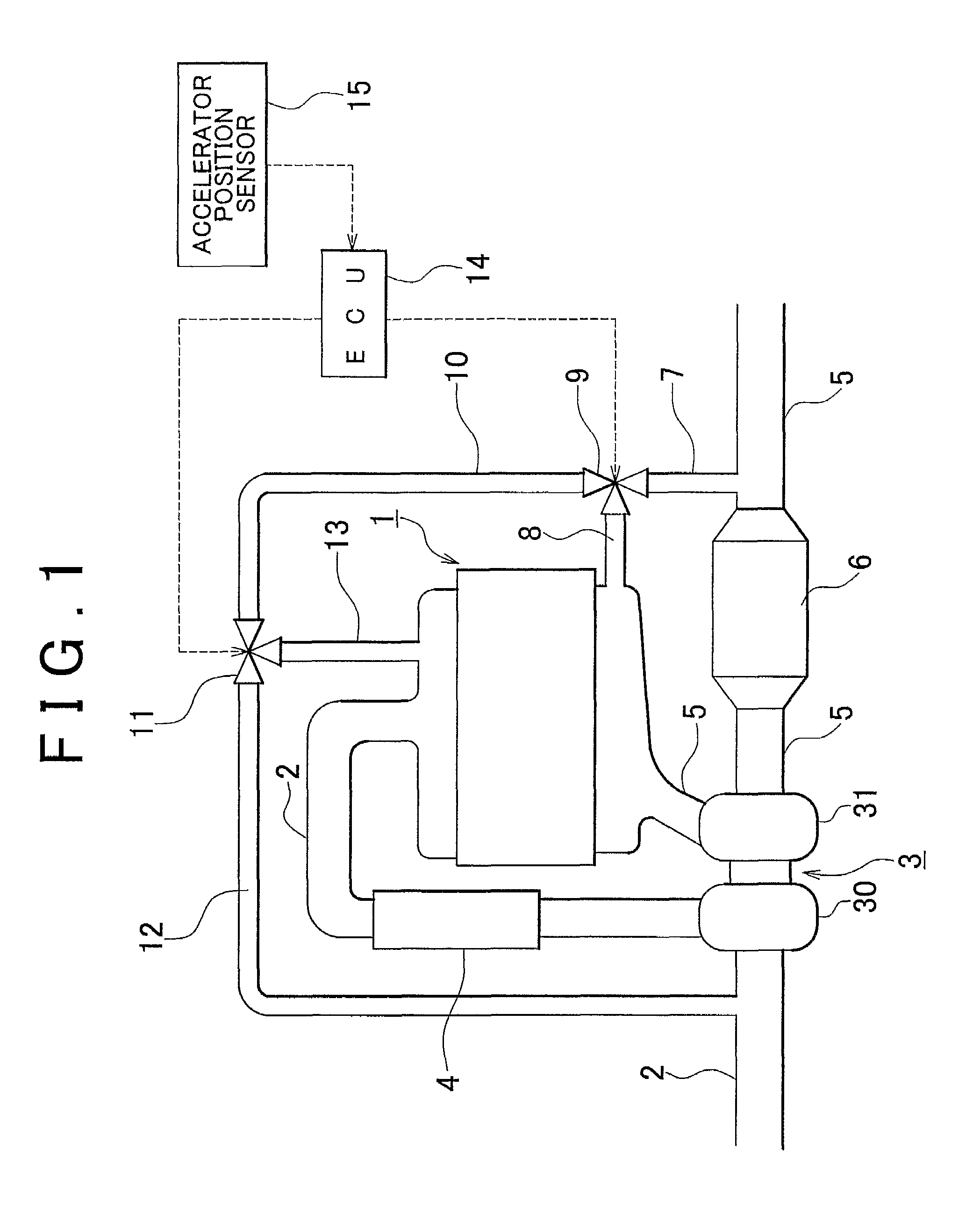 Exhaust gas control apparatus for internal combustion engine