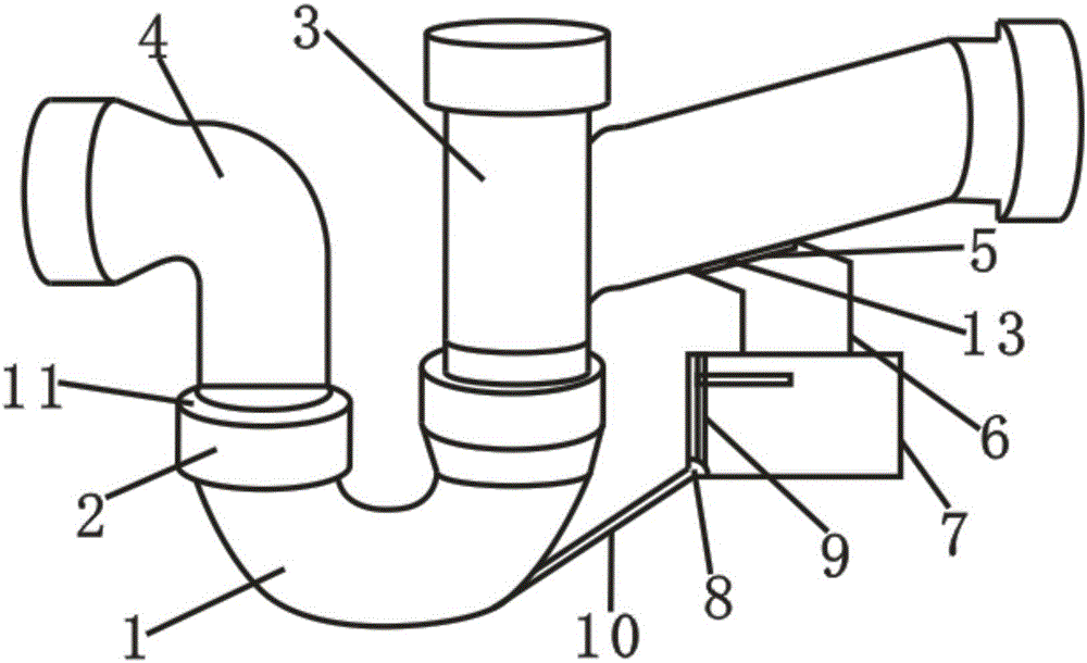 U-shaped anti-clogging sewer pipe