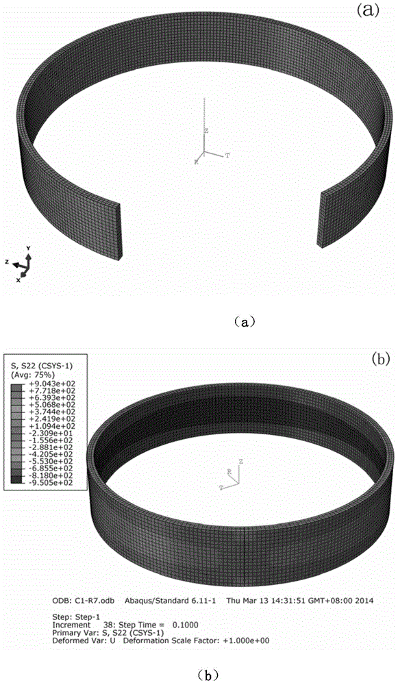 Cutting ring type measurement method for residual stress of cylinder wall of cylindrical part
