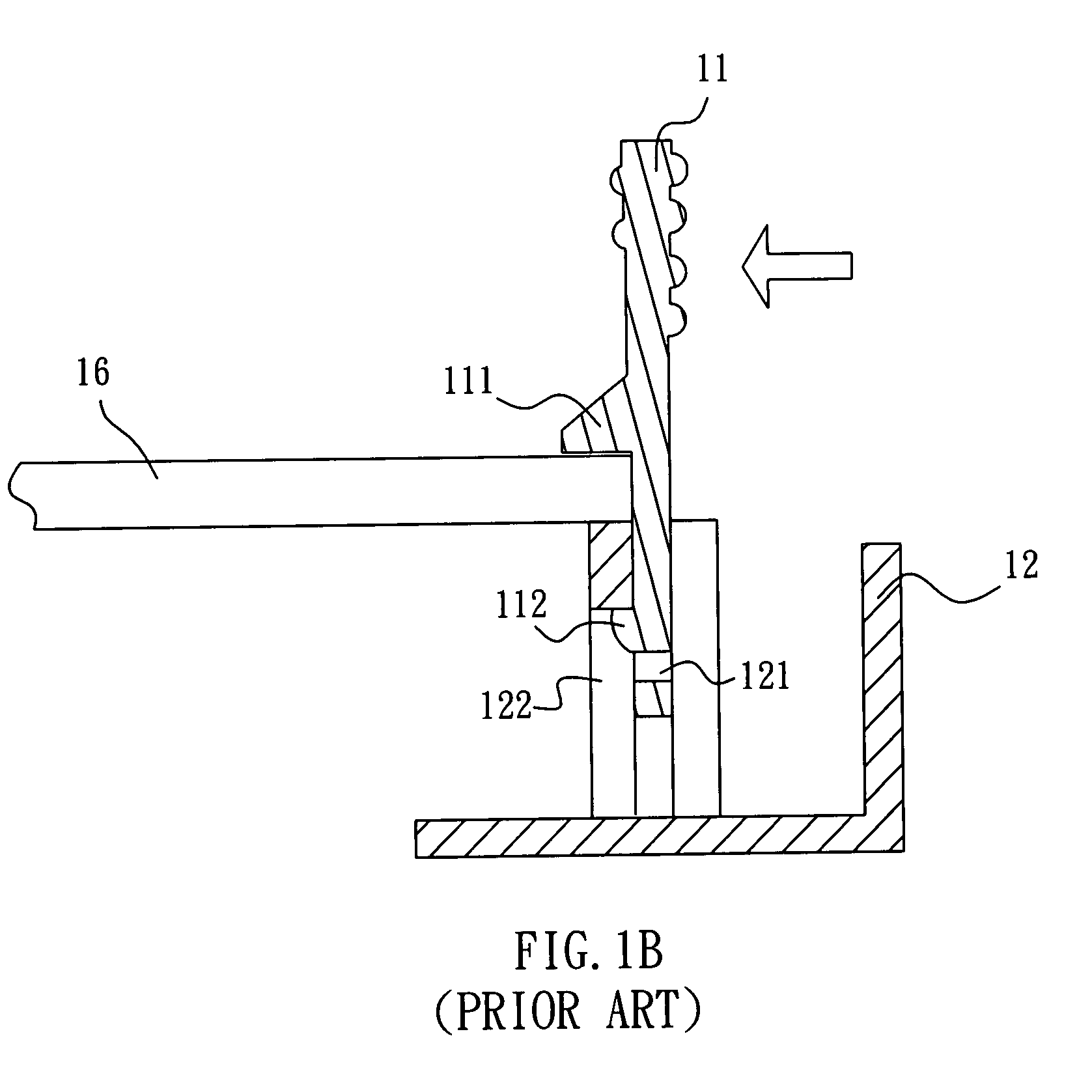 Structure for combining printing circuit board with rack