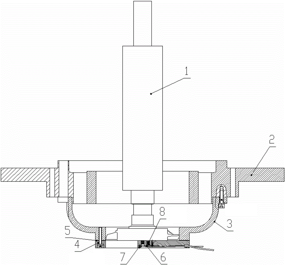 Magnetic suspension motor for measuring axial sensor bracket structure of rotor