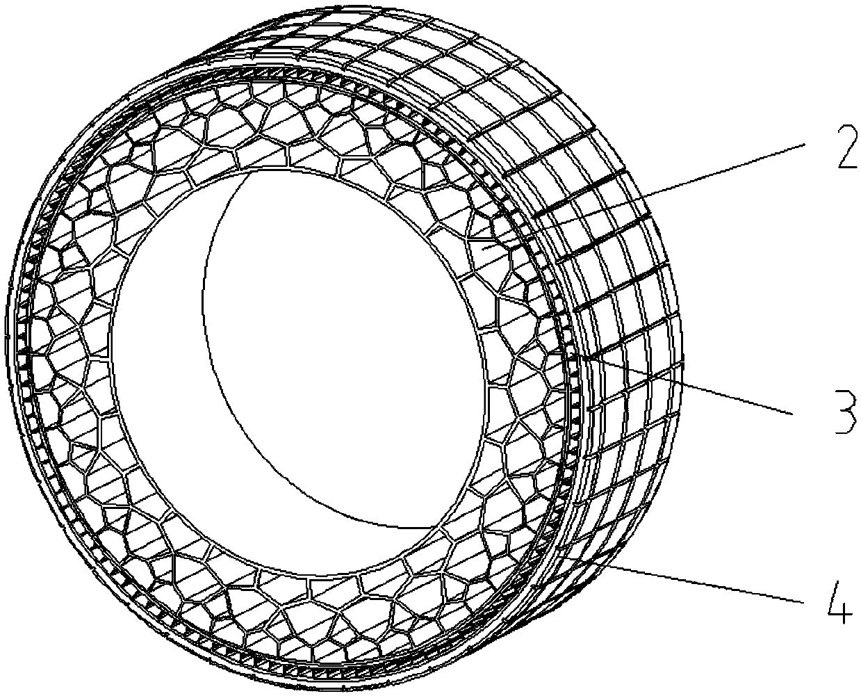 A gradient elastic non-pneumatic tire