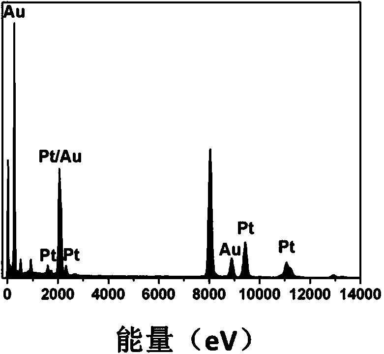 A dendritic gold-platinum bimetallic nanoparticle and its preparation method and application