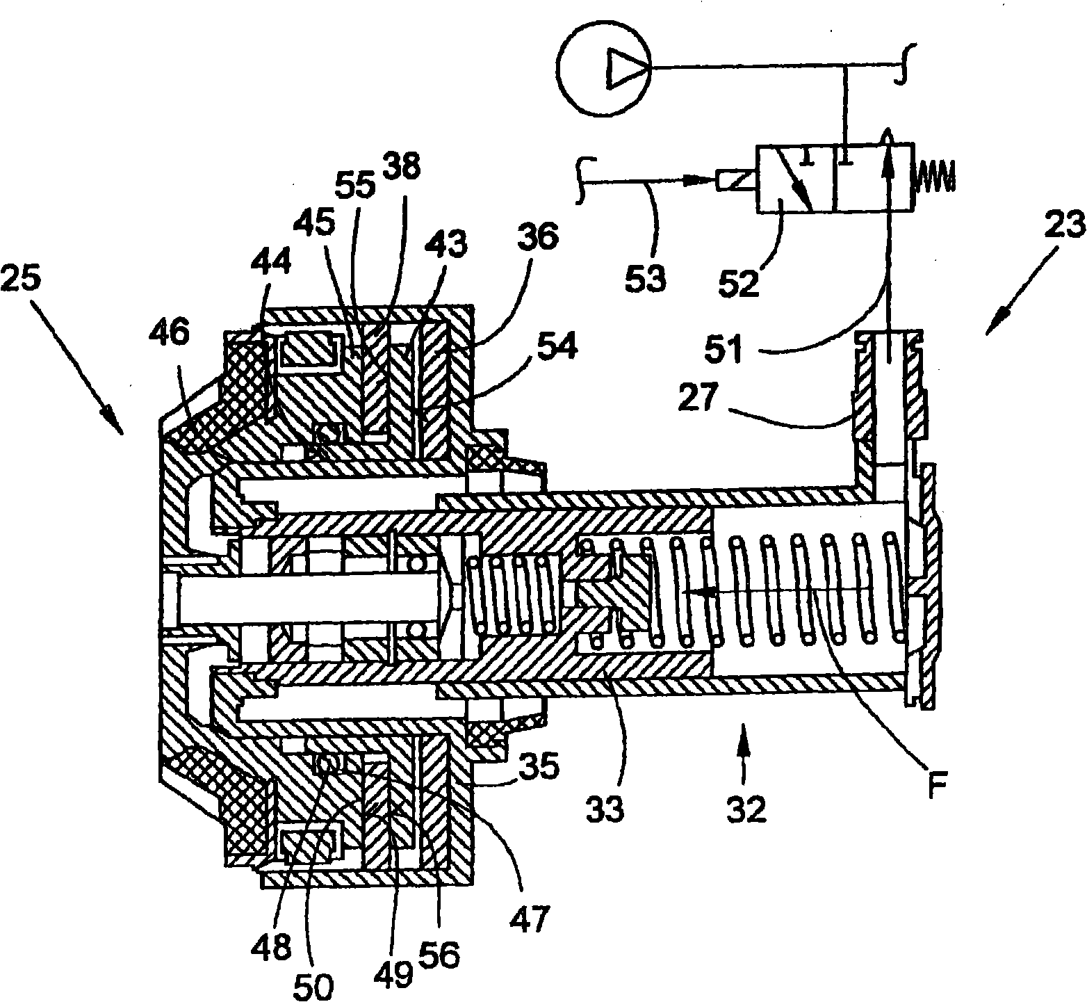 Bobbin brake for a winding apparatus of a textile machine which produces crosswound bobbins