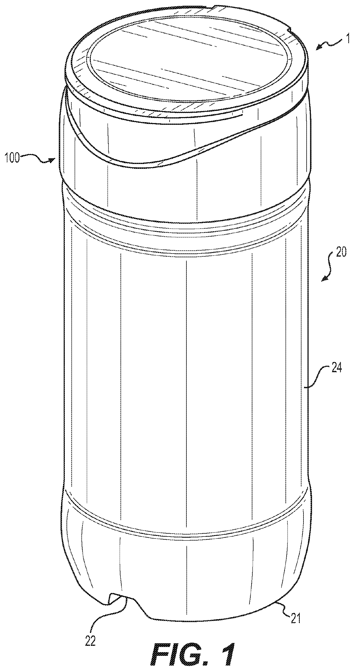 Dispenser package with flip-up lid and method of making the same