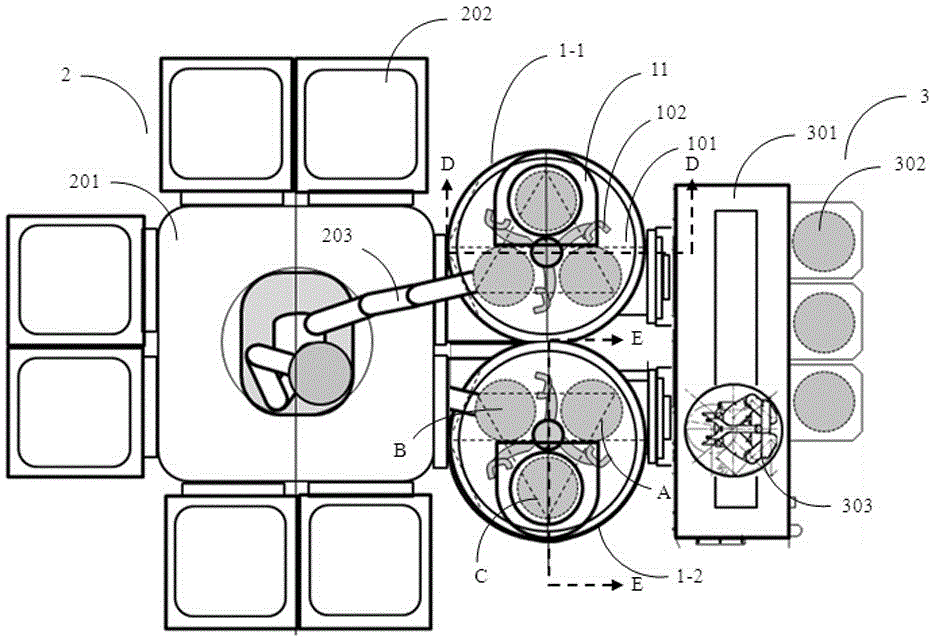 Vacuum lock system and processing method of substrates by using same