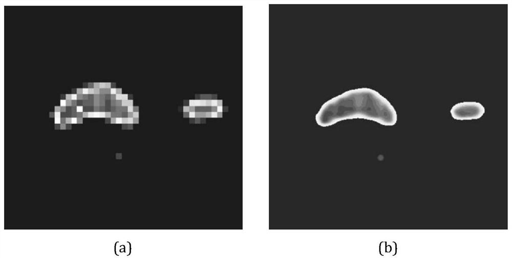 Boundary reconstruction sharpening method for two-phase volume fraction image