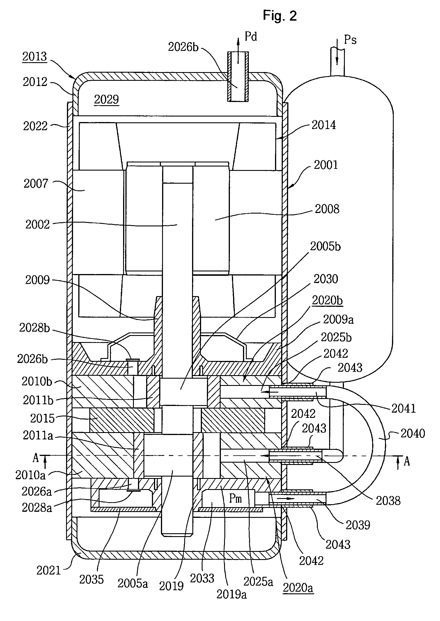 2 stage rotary compressor
