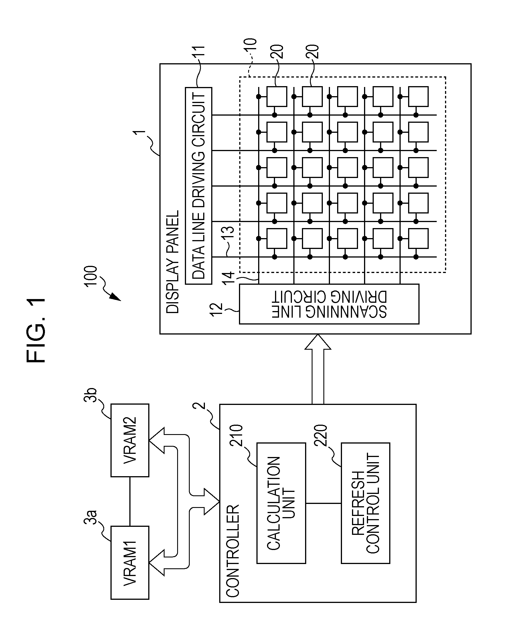 Display device, and controller