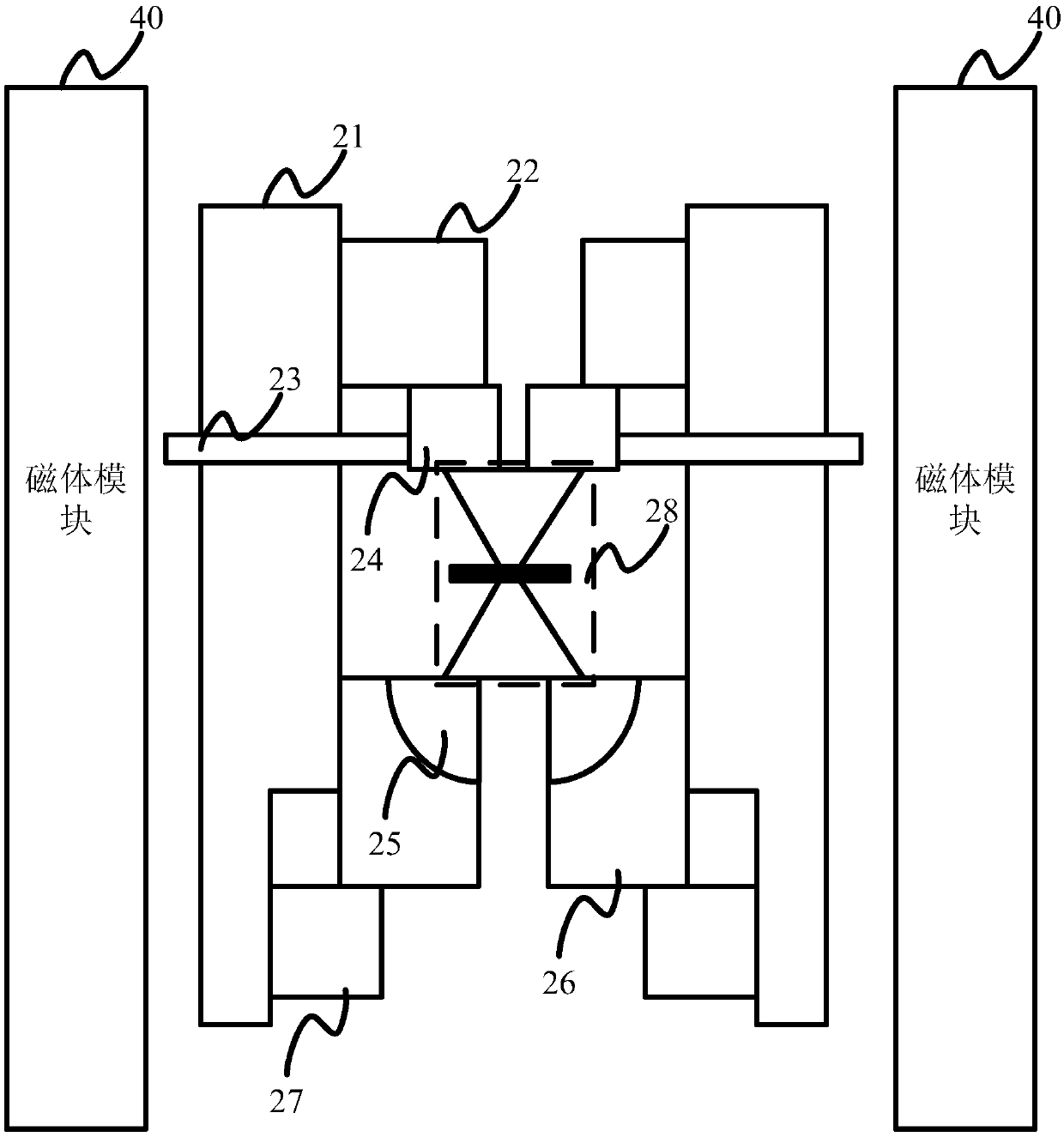 High-pressure magnetic resonance detection device