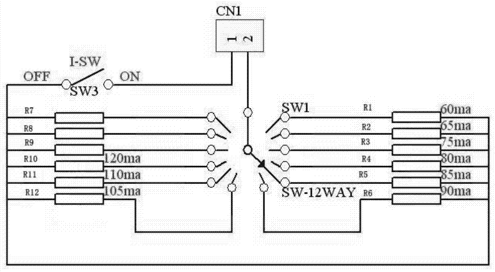 A lcm module detection fixture with optional current