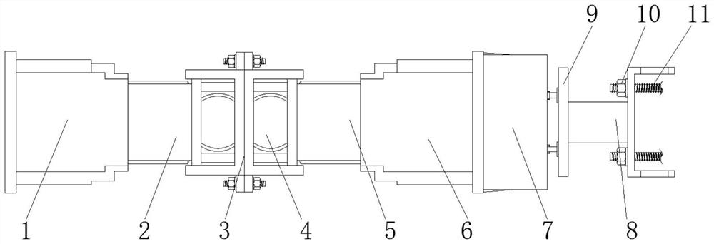 A railway car buffer for reducing the longitudinal impact of trains