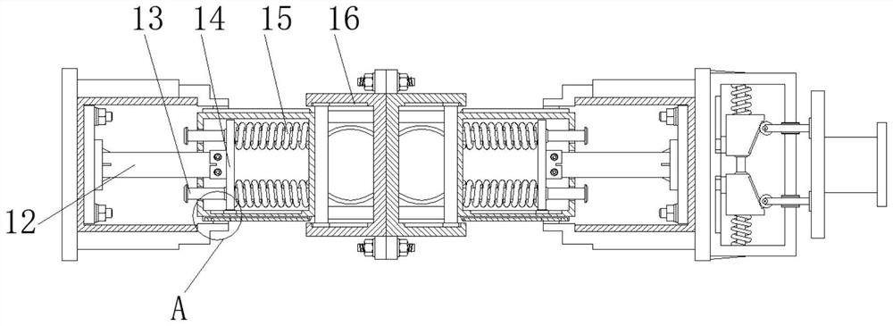 A railway car buffer for reducing the longitudinal impact of trains