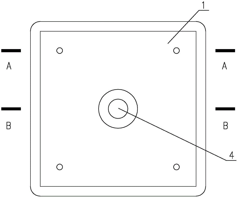 Thin-wall square box hollow floor mandrel and anti-floating method thereof