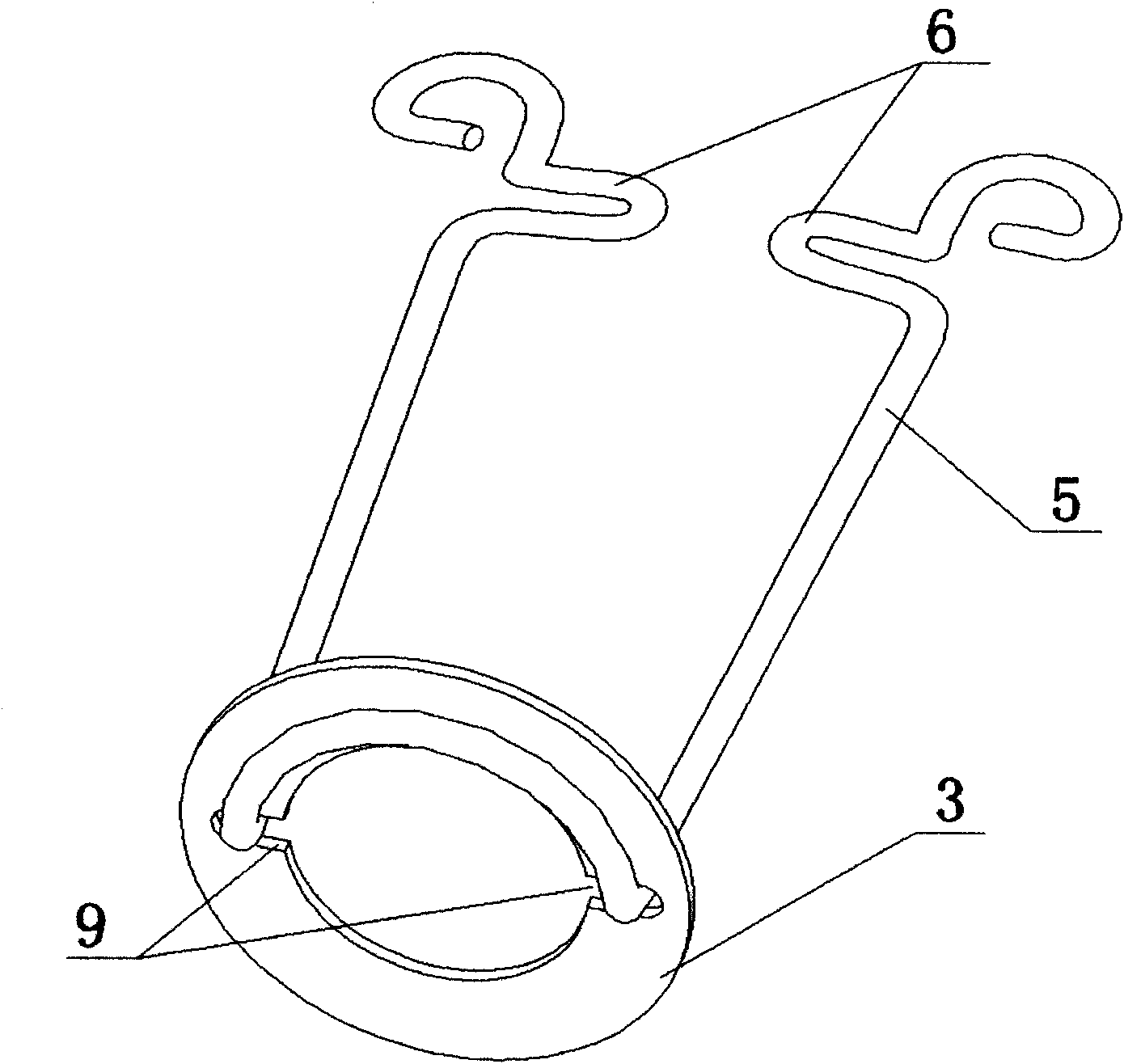 Elastic support of lampshade of paper lamp and manufacturing method