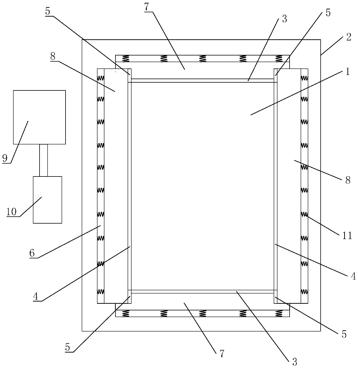 Concrete sealingdoor with sealing device