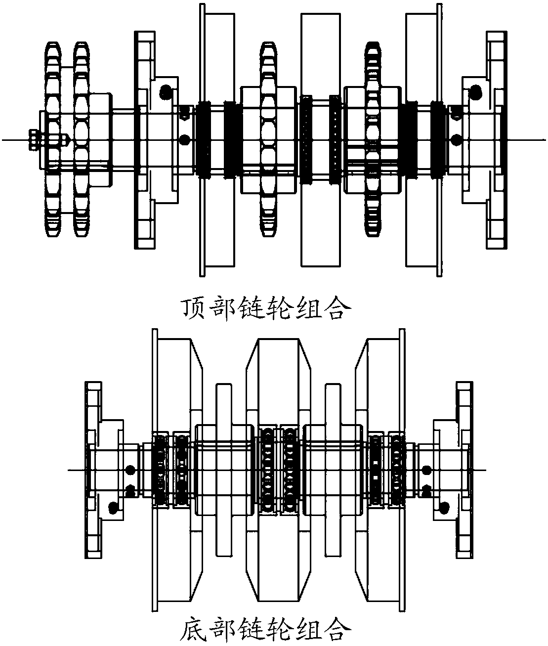 Friction-driven perpendicular immersion type process conveying equipment