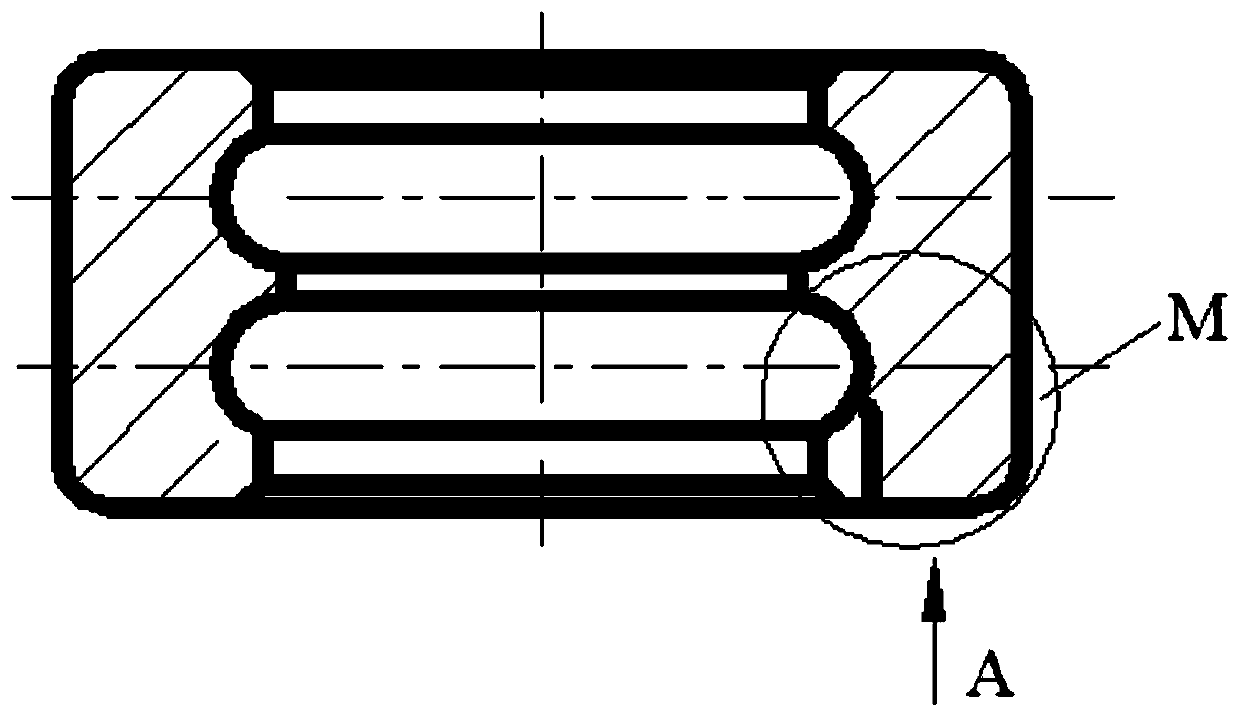 Machining method for ball-head cylindrical ball-containing notch outer ring of double-column angular contact ball bearing