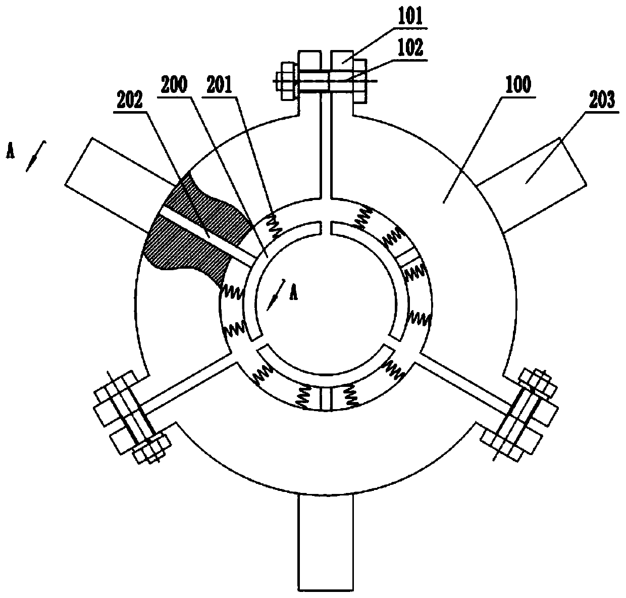 Fixing device for fruit tree planting