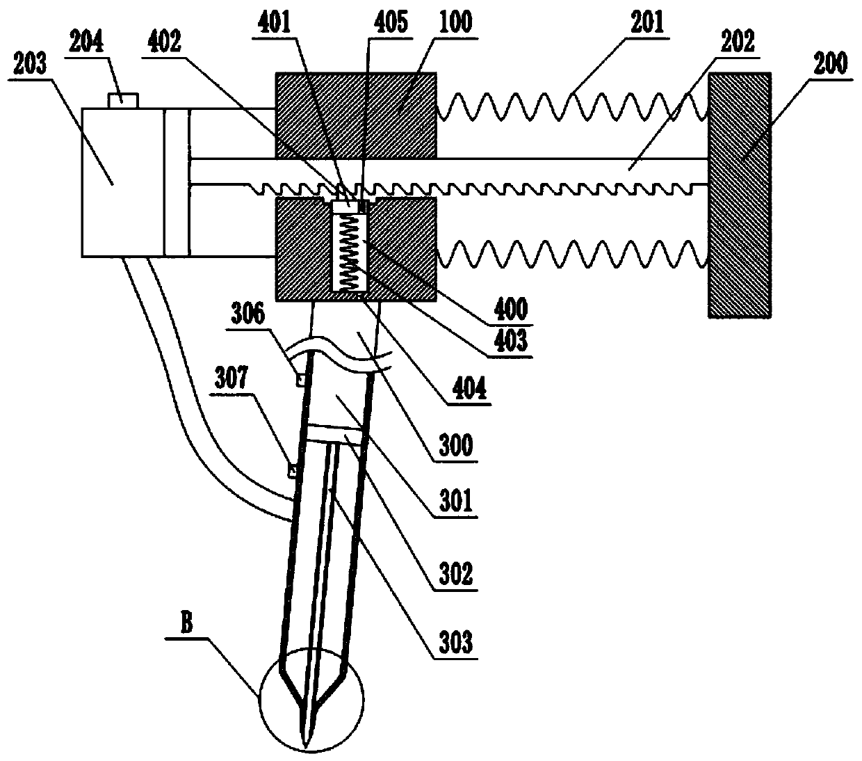 Fixing device for fruit tree planting