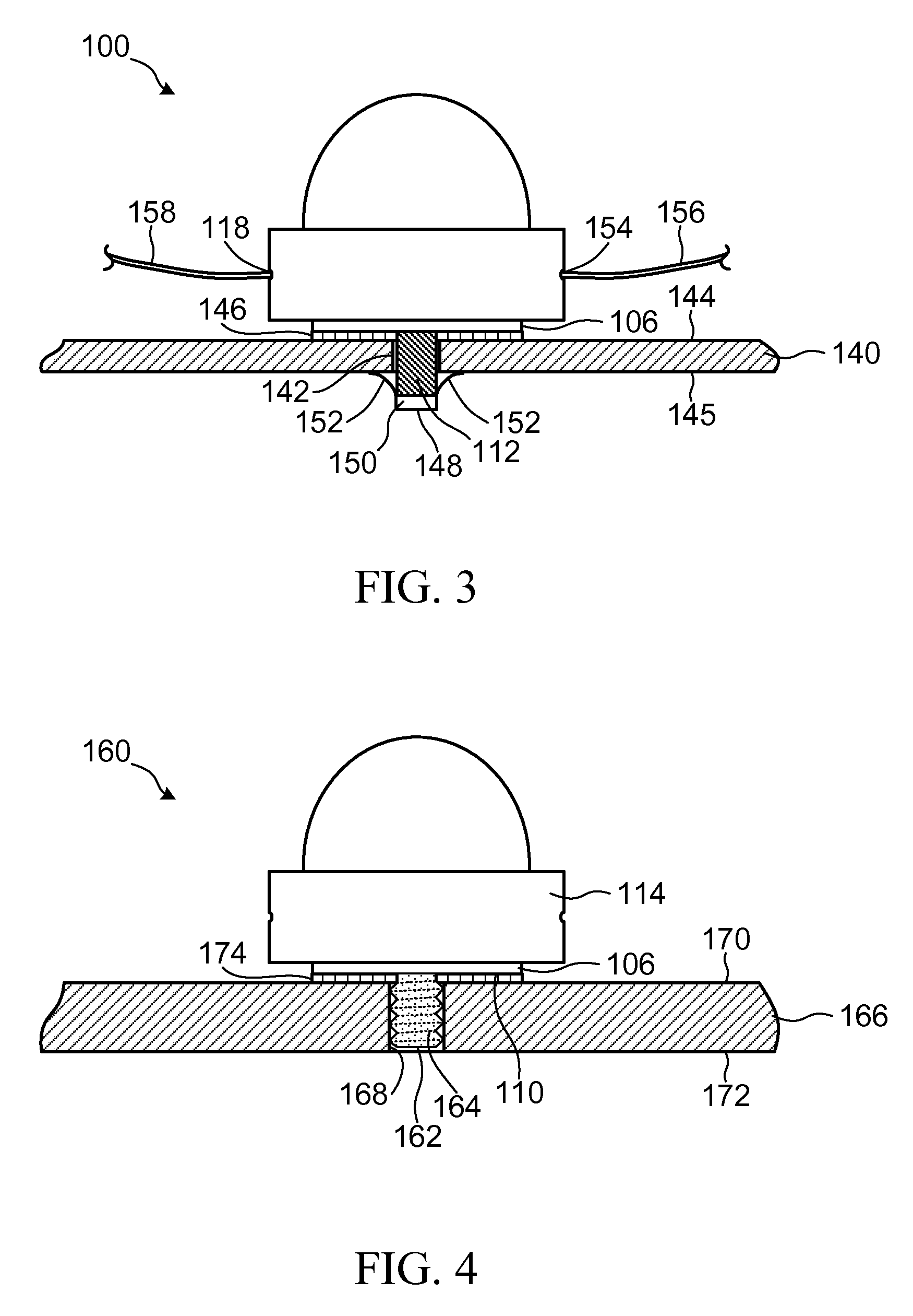 Light emitting diode for mounting to a heat sink