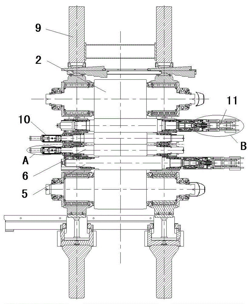 Multi-dimensional controllable modularization six-roller mill