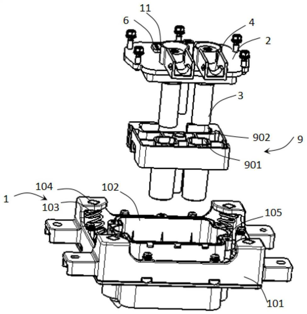 Connector seat, connector and automobile