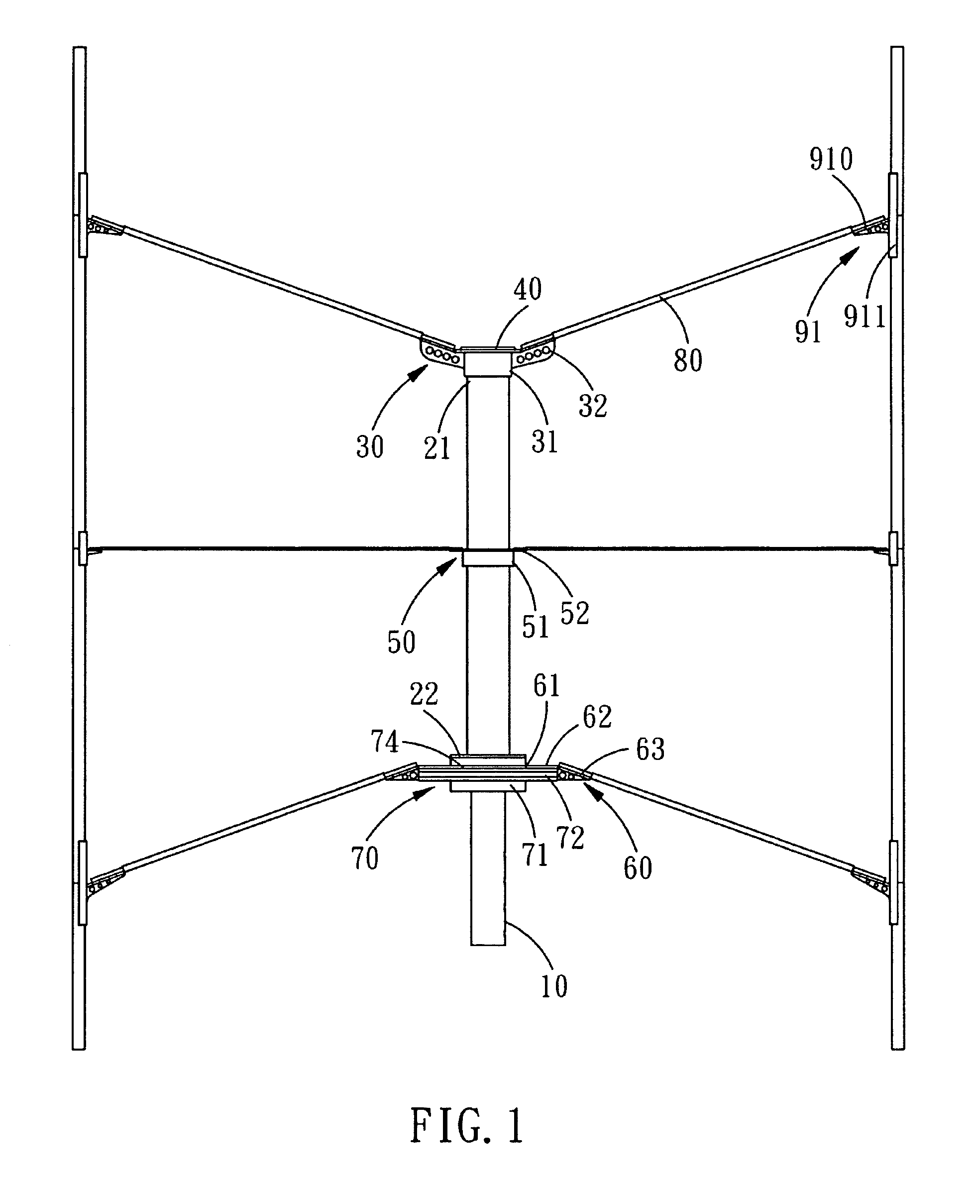 H-shaped Vertical Axis Type Windmill Structure