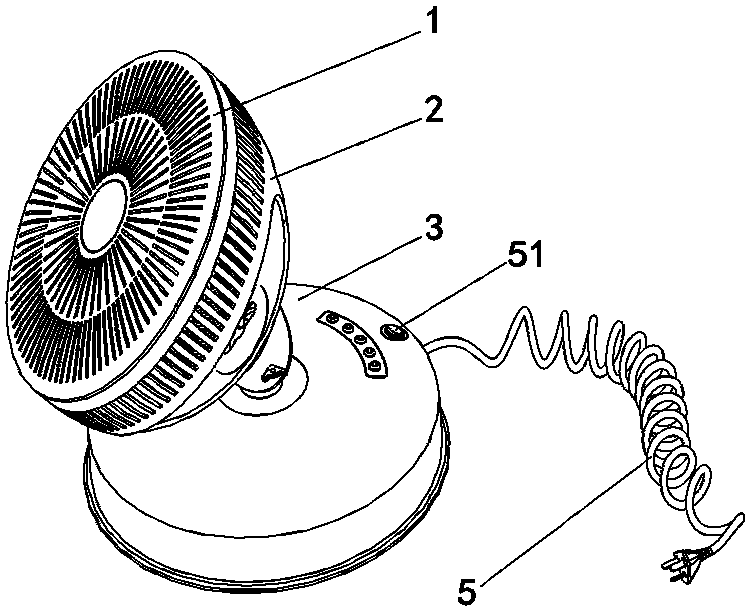 360-degree steering double-variable frequency speed control fan