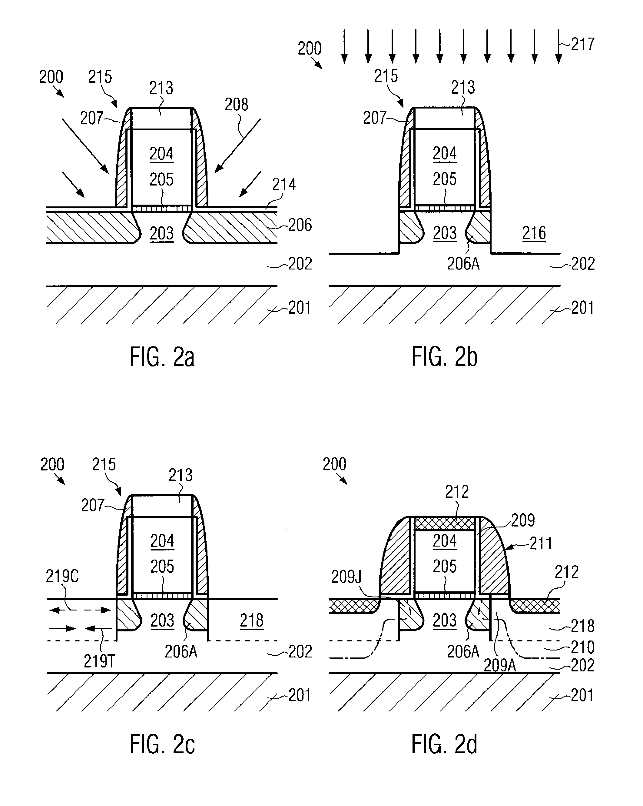 Transistor device having an increased threshold stability without drive current degradation