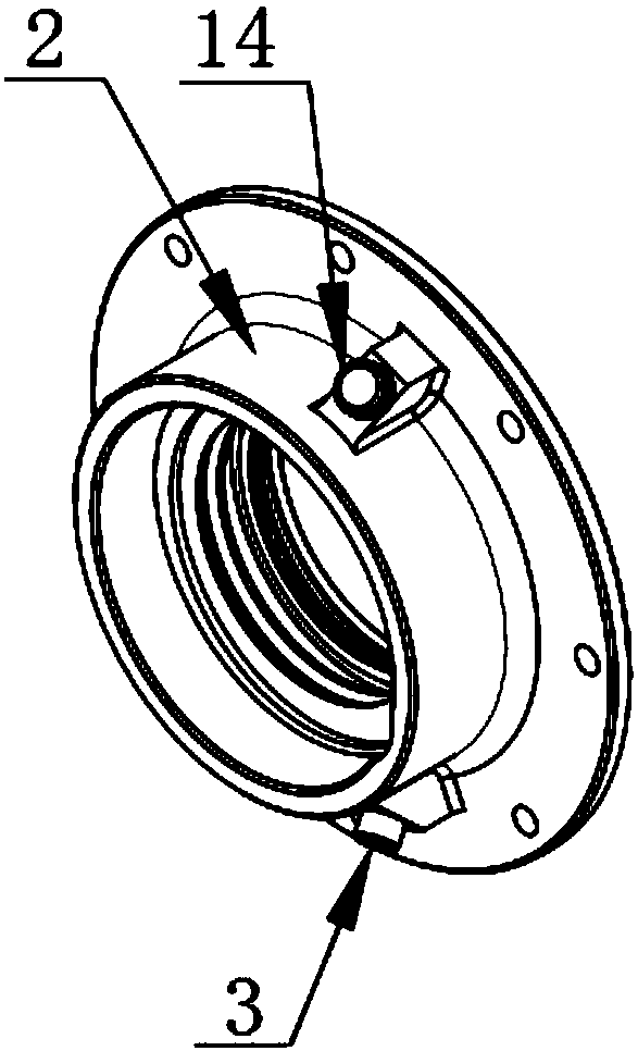 Sealing structure for extension end of motor shaft