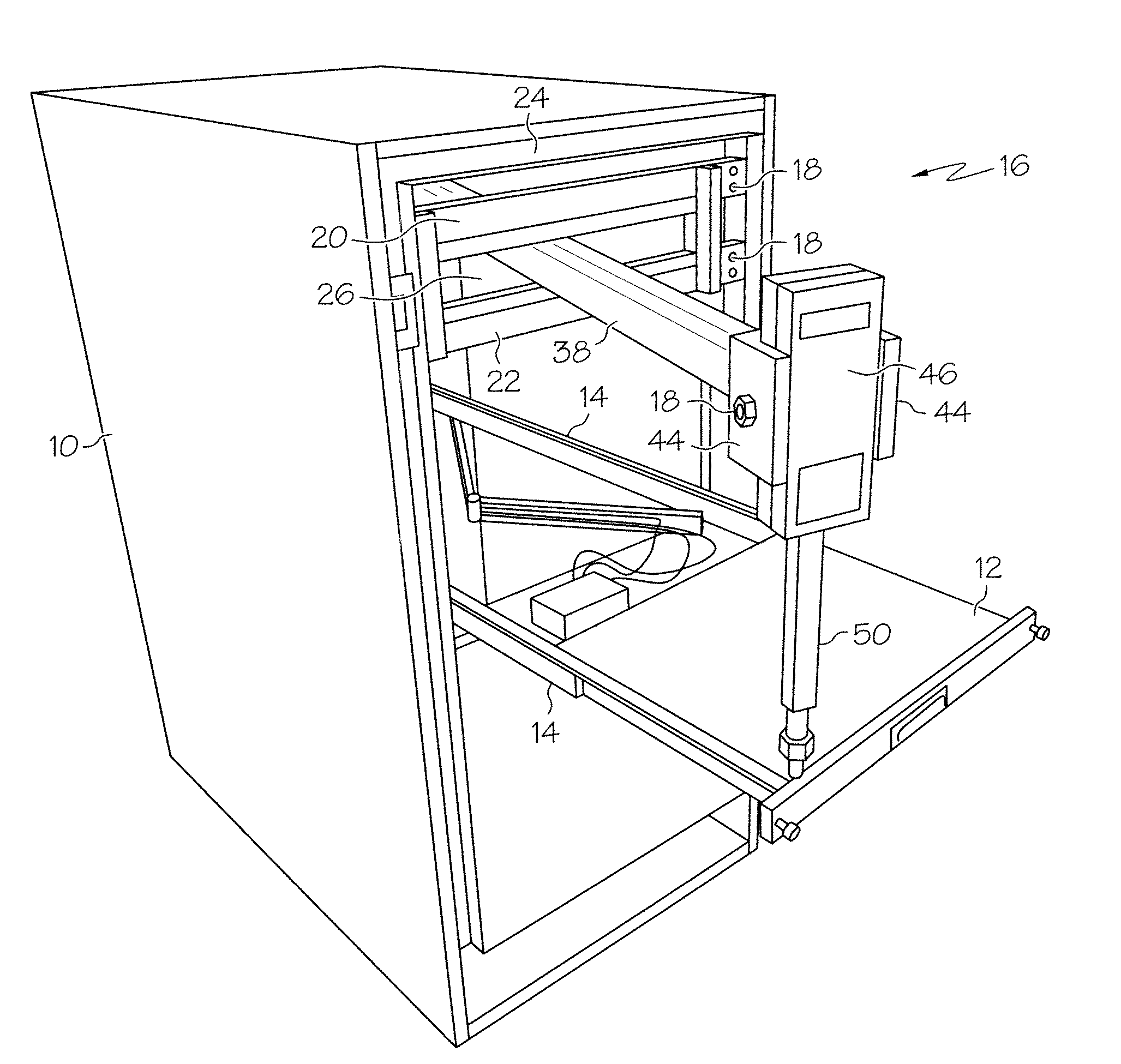 Method for strength testing of drawers in computer rack systems