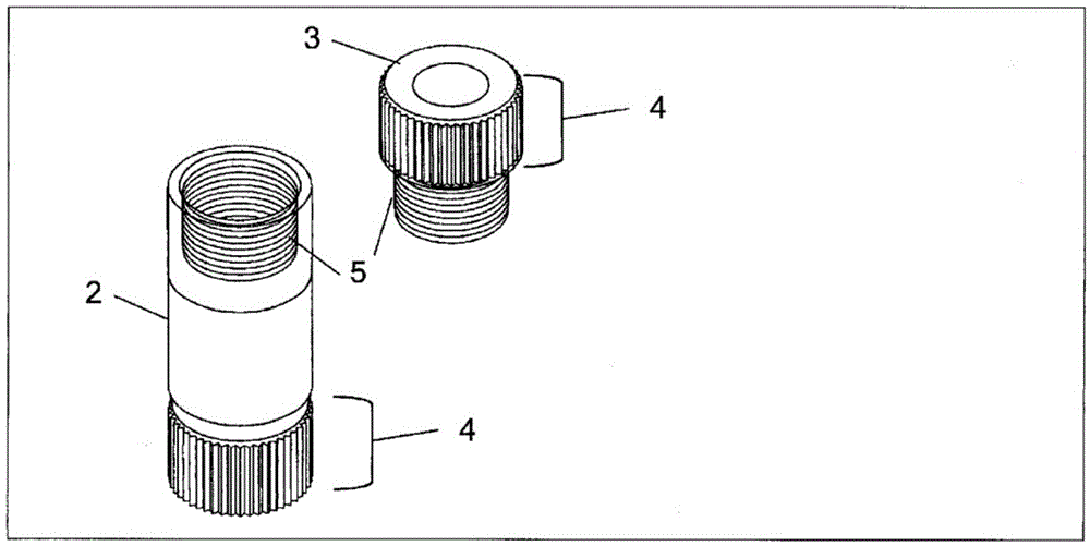 Column contained in container and column container